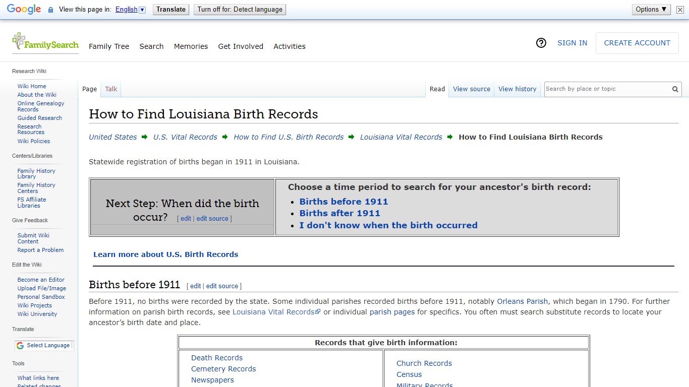 How to Find Louisiana Birth Records • FamilySearch